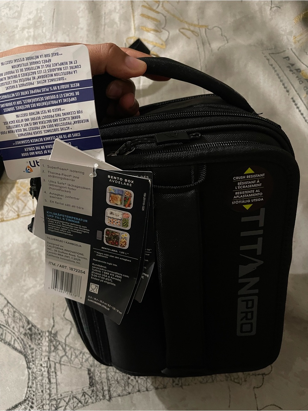 Black Titan Pro Insulated Bento Lunch Bag
